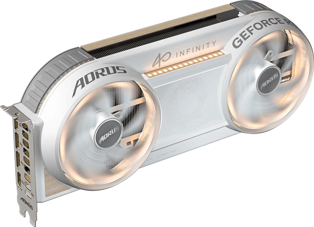 AORUS GeForce RTX™ 5080 INFINITY WOOD 16G 側面及木紋飾條