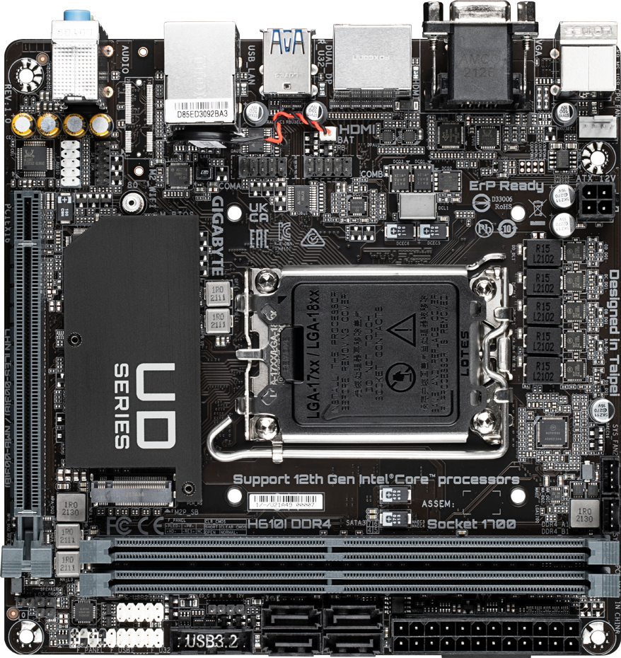 H610I DDR4 (Rev. 1.0) マザーボード - GIGABYTE Japan