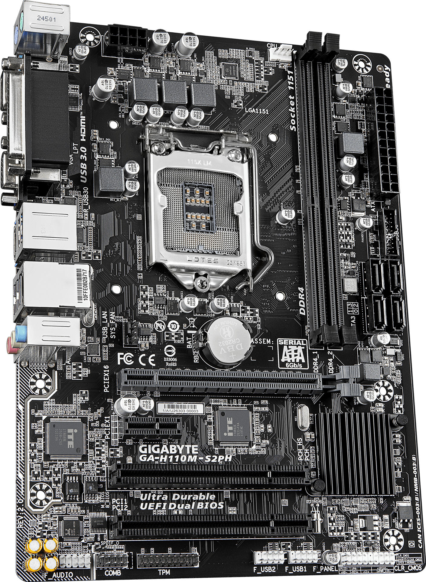 GA-H110M-S2PH (Rev. 2.0) Motherboard Specifications - GIGABYTE