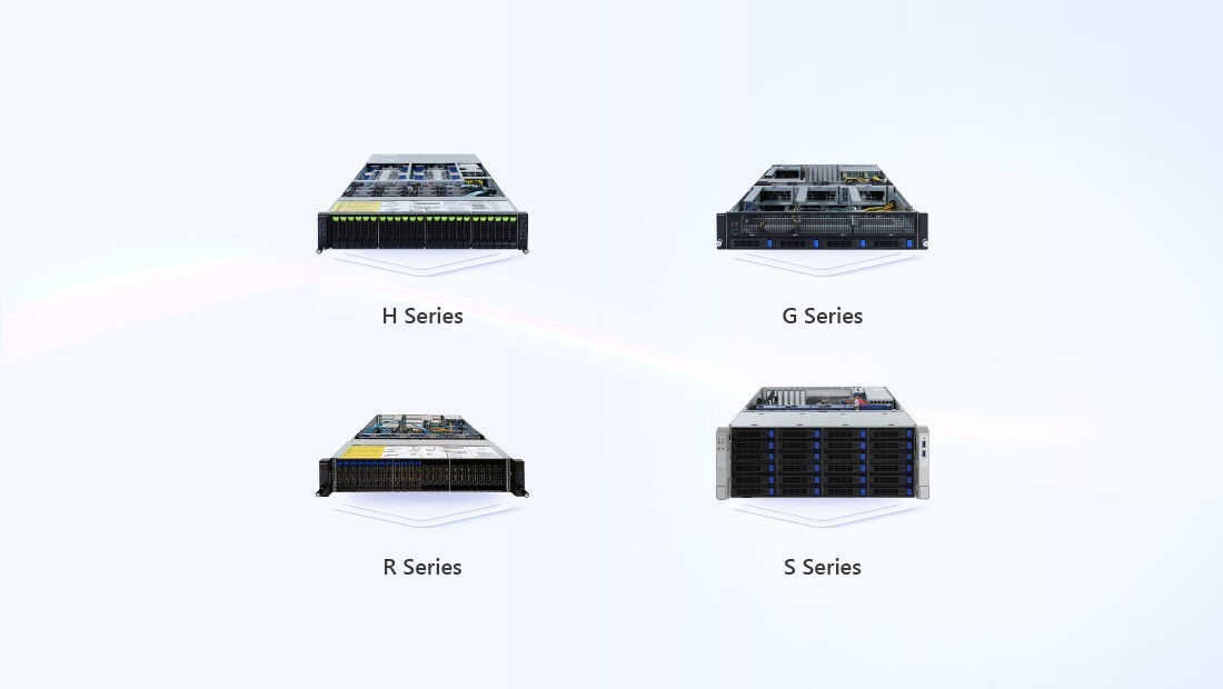 GIGABYTE’s H-Series High Density Servers and G-Series GPU Servers are ideal for computing in your private cloud infrastructure, while the S-Series Storage Servers are ideal for storage. R-Series Rack Servers are general purpose and can serve as computing, storage, or even networking servers.
