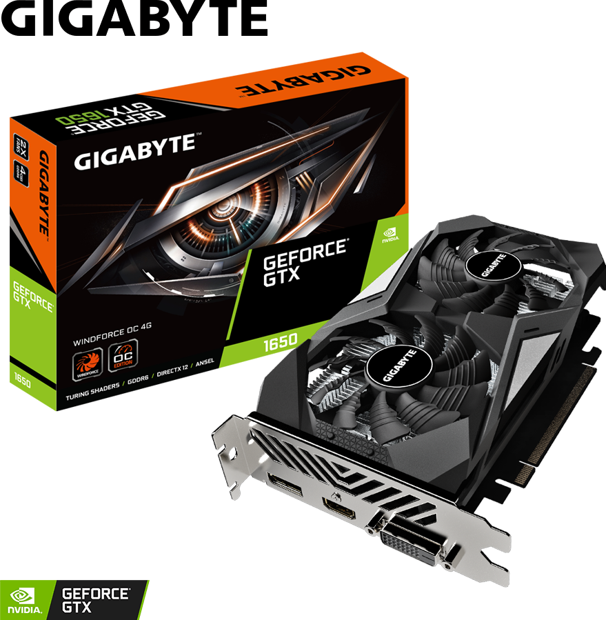 GeForce® GTX 1650 D6 WINDFORCE OC 4G (Rev. 2.0) Graphics Card