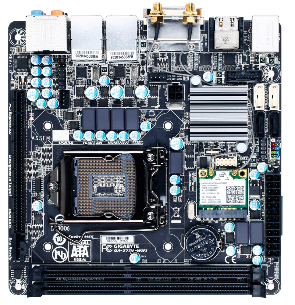 GIGABYTE - GIGABYTE Mini ITXマザーボード GA-Z77N-WIFI Rev.1.0 GA-Z77N-WIFI (rev. 1.0) Overview | Motherboard - GIGABYTE U.S.A.