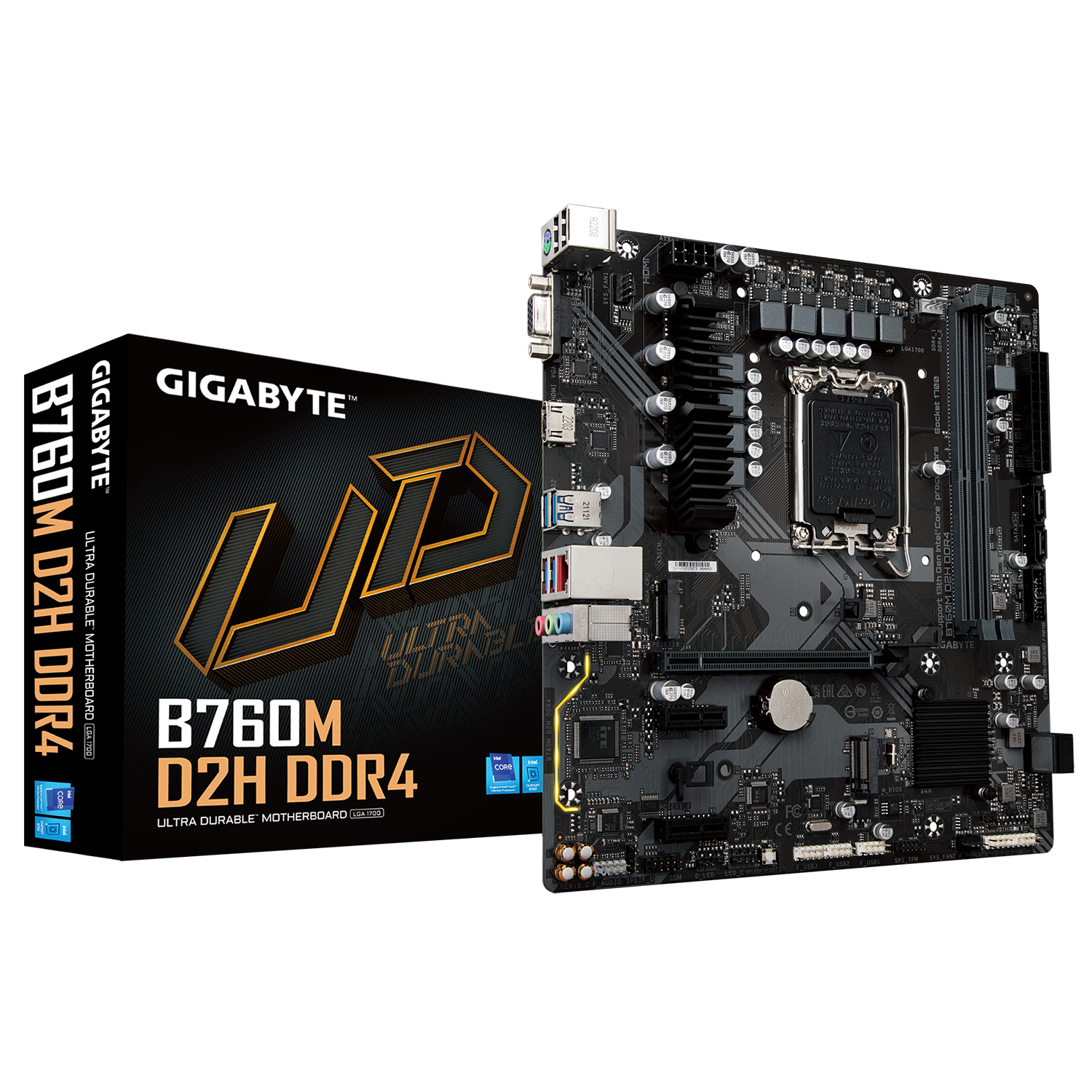GigaByte B760M D2H DDR4 Intel MotherBoard New Vision Computer Parts