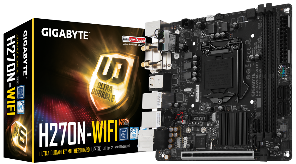 Mini-ITX GIGABYTE GA-H270N-WIFI マザーボード