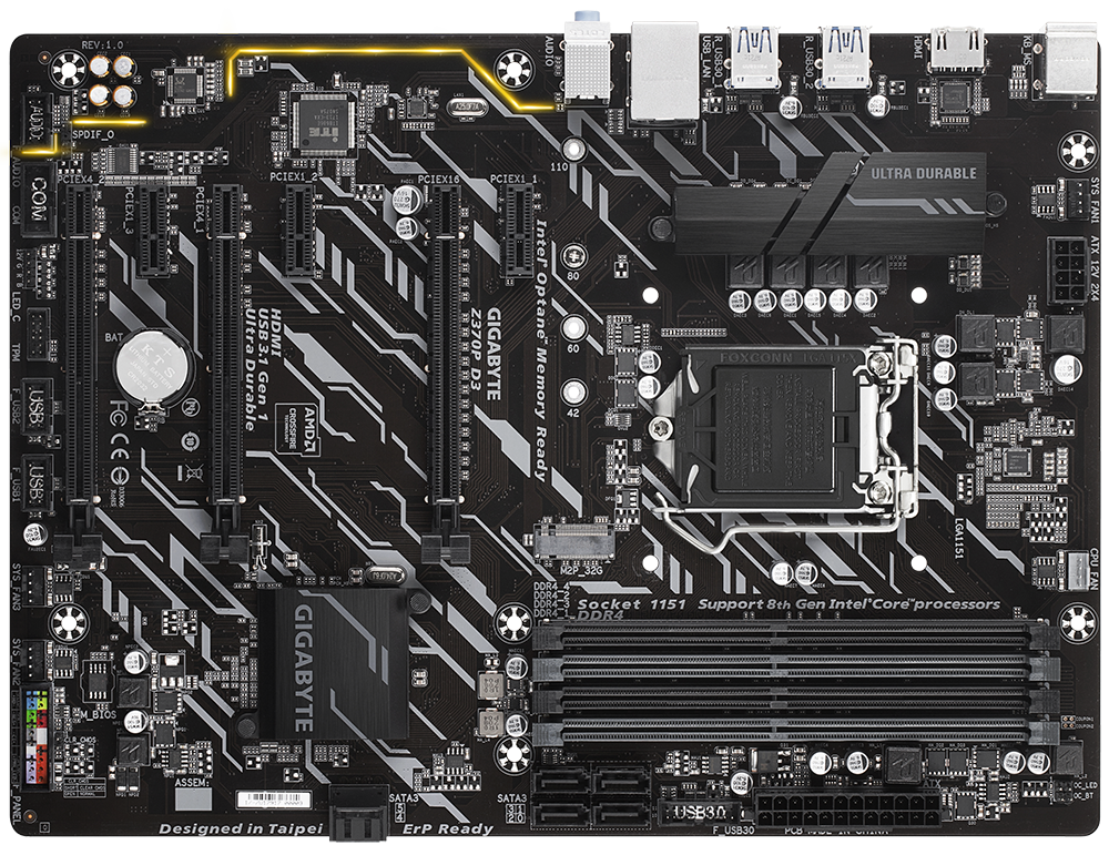 CPU Intel Z370 CPU Z370P D3 (rev. 1.0) Key Features | Motherboard - GIGABYTE Global