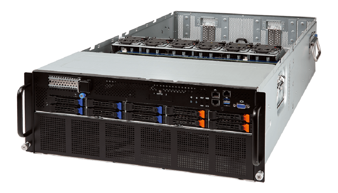 GIGABYTE’s G481-S80 can house up to eight NVIDIA® V100 GPUs. GPU performance is enhanced by the NVIDIA® NVLink™ interconnect architecture, which improves the bandwidth and scalability of a server with multiple graphics cards. The result is maximized throughput and optimized GPU-to-GPU acceleration.