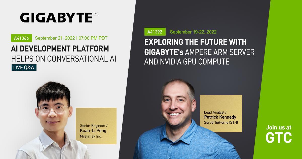 GIGABYTE Shares Sessions at GTC and Shows Support for Arm CPU and NVIDIA GPU Validation