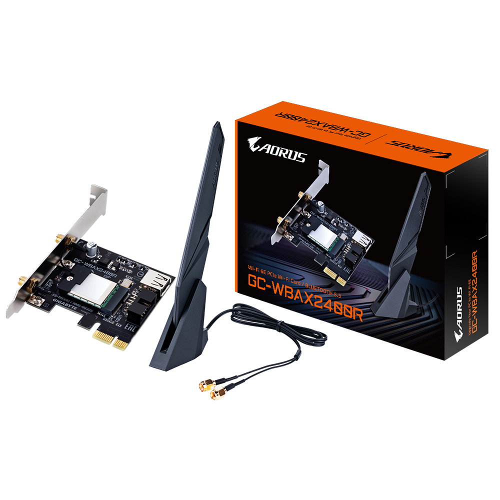 Gigabyte GC-WBAX200 - Carte PCI-E Wifi 6 + Bluetooth - Carte