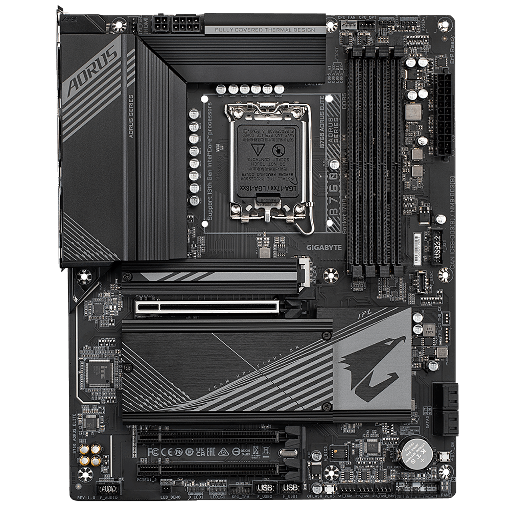 i5 13600K + B760M AORUS ELITE AX D5 ジャンク B760M AORUS ELITE AX DDR4 (rev. 1.x) Key Features