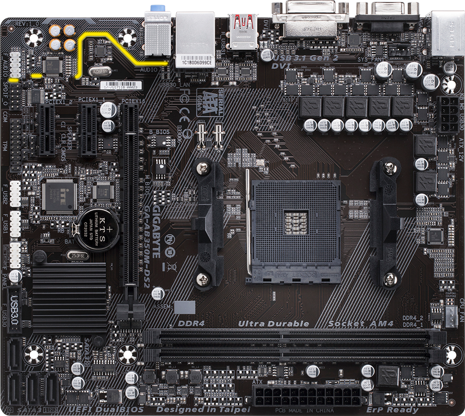 GA-AB350M-DS2 (Rev. 1.x) Материнські плати - GIGABYTE Ukraine
