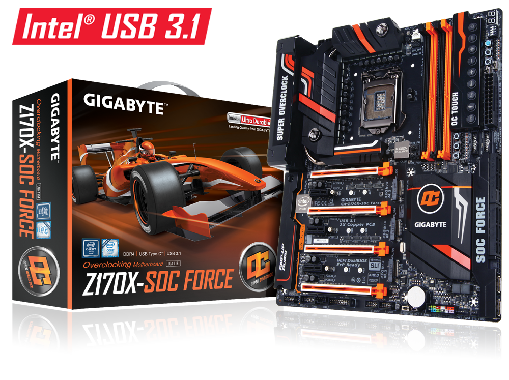 【ジャンク】GA-Z170X-SOC FORCE+G3900+メモリ、グラボ