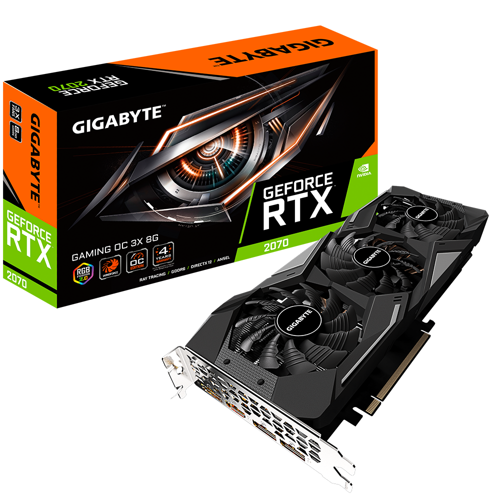 Placa De Video Gigabyte GeForce RTX 2070 Gaming OC White 8GB, GV