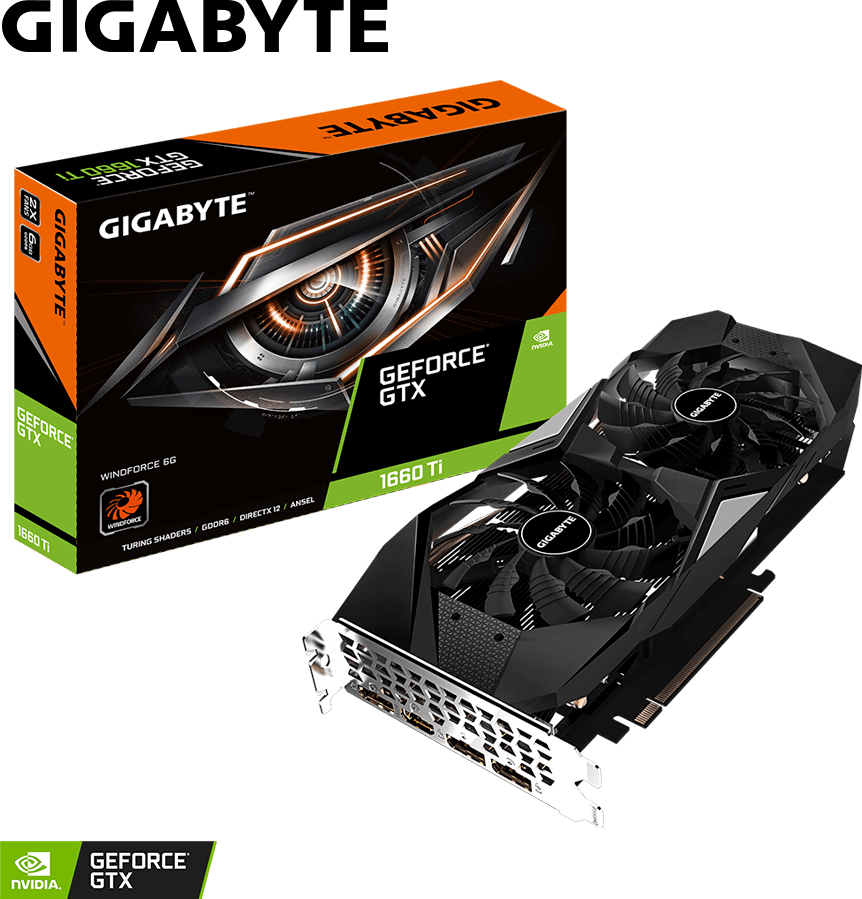 GeForce® GTX 1660 Ti WINDFORCE 6G Graphics Card - GIGABYTE Global