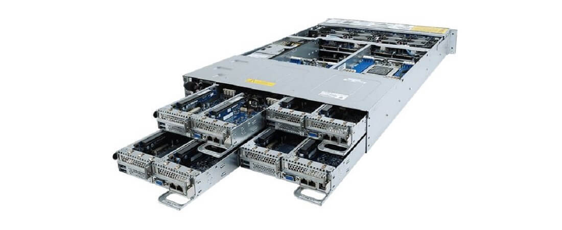 The H262-Z63 Series of High Density Servers can engage in high performance computing in a very limited amount of space.