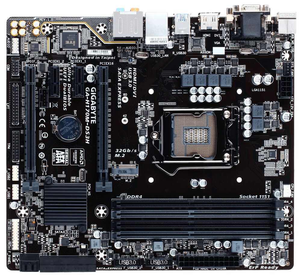 GA-H170M-DS3H (rev. 1.0) Overview | Motherboard - GIGABYTE