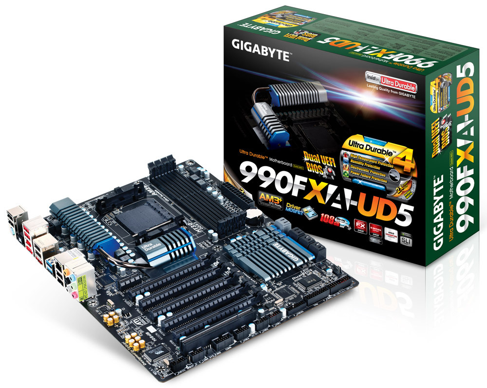Placa base de escritorio Gigabyte Ultra Durable 3 GA-990FXA-UD5 - Chipset AMD - Socket AM3 PGA-941 - GA-990FXA-UD5