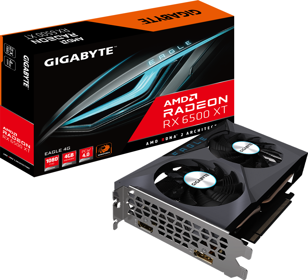 グラフィックボード・グラボ・ビデオカード GIGABYTE RX 6500 XT EAGLE 4GB 30752