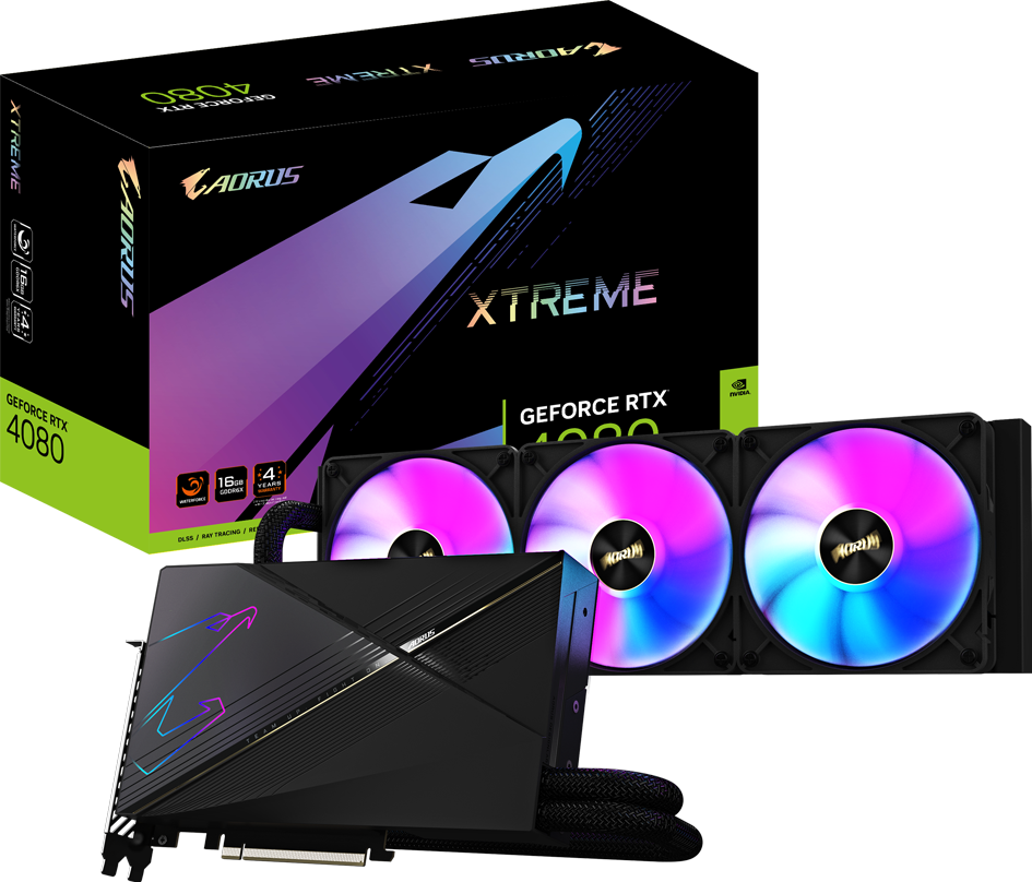 AORUS GeForce RTX™ 4080 16GB XTREME WATERFORCE - GIGABYTE Global