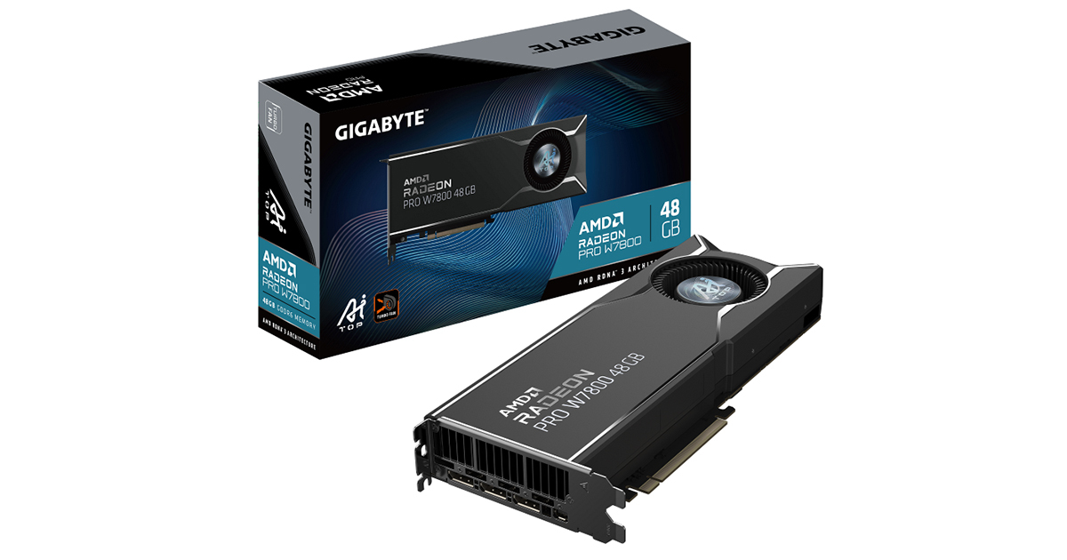 GIGABYTE Launches AMD Radeon™ PRO W7800 AI TOP 48G Graphics Card