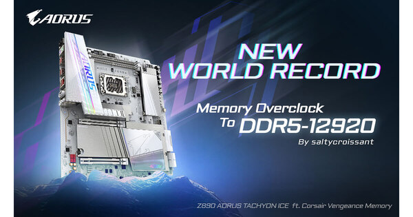 Z890 AORUS TACHYON ICE Unleashes DDR5-12920: A New Era of Overclocking&nbsp;&nbsp;