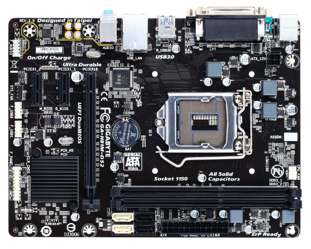GIGABYTE - GIGABYTE製　MicroATXマザボ　GA-H81M-DS2 Rev3.0 GA-H81M-DS2｜AORUS - GIGABYTE Lietuva