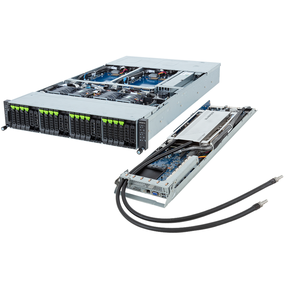 H263-V60-LAW1 - High Density Arm Server - NVIDIA Grace™ CPU Superchip - 2U 4-Node 16-Bay Gen5 NVMe DLC