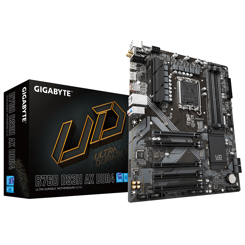 Carte Mère Gigabyte B760M DS3H AX DDR4 DDR4 LGA 1700 Intel