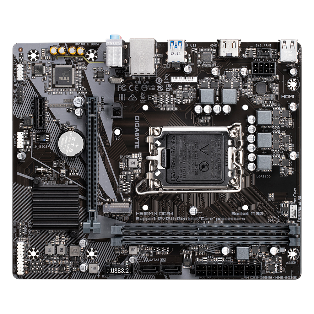 H610M K DDR4 (rev. 1.0) 主な特徴 | マザーボード - GIGABYTE Japan