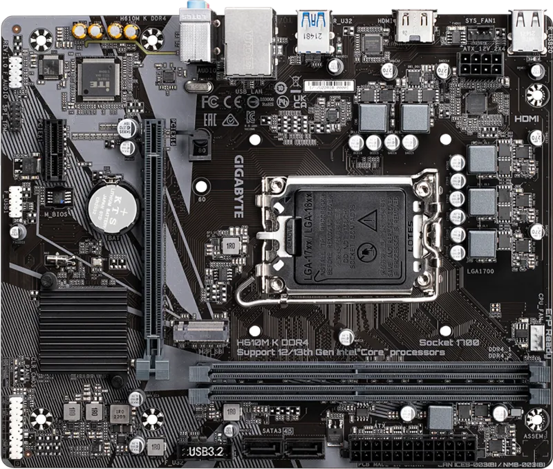 GIGABYTE H610M K MOTHERBOARD photo 5