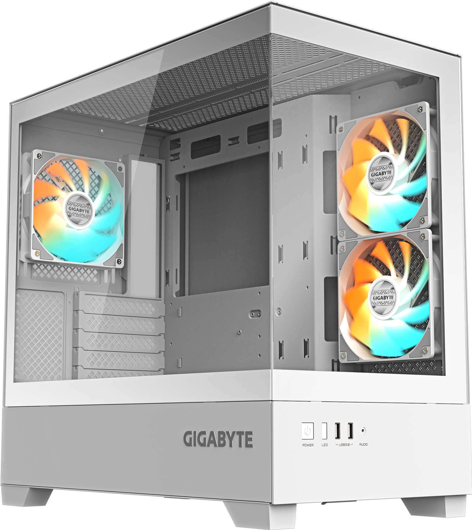 GIGABYTE AMDデスクトップPC RGBケース GIGABYTE C201 PANORAMIC ICE PC Case - GIGABYTE Japan