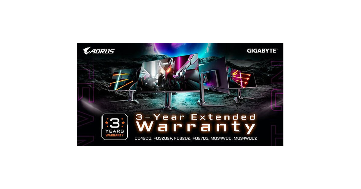 AORUS/GIGABYTE QD-OLED Monitors Upgraded to 3-Year Warranty Covering Panel Burn-In