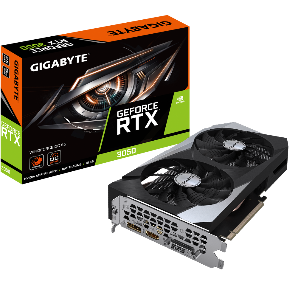 Gigabyte GeForce RTX 3050 GAMING OC 8GB GDDR6 Cartes graphiques Gig