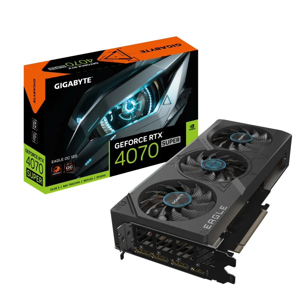Tarjeta Gráfica Gigabyte NVIDIA GeForce RTX 4070 Super Eagle OC 12GB GDDR6X