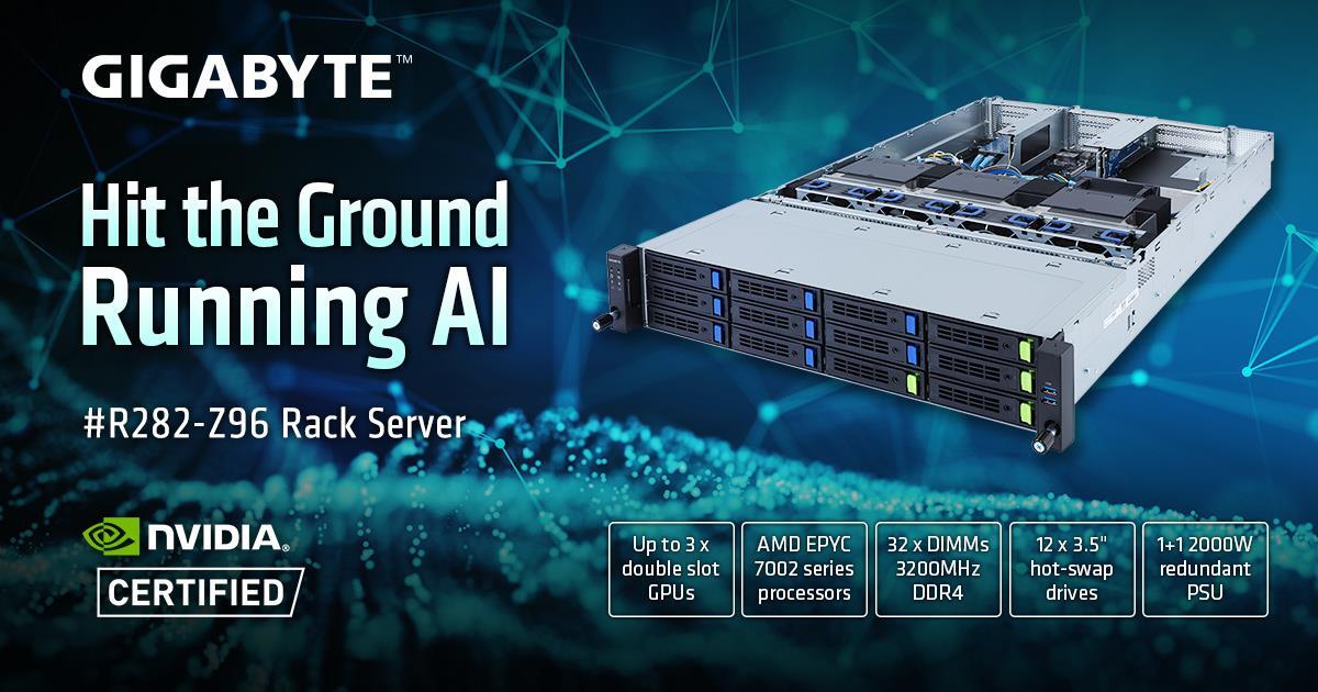 GIGABYTE Joins NVIDIA Certified Server and Releases Server: R282-Z96