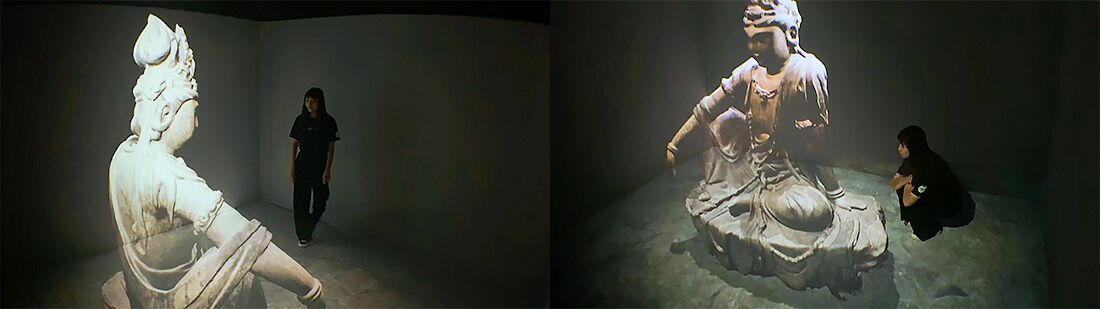 Virtual environment reacts to the individual’s point of view, whether you squat, stand or move around. (Images provided by ArchiFiction)