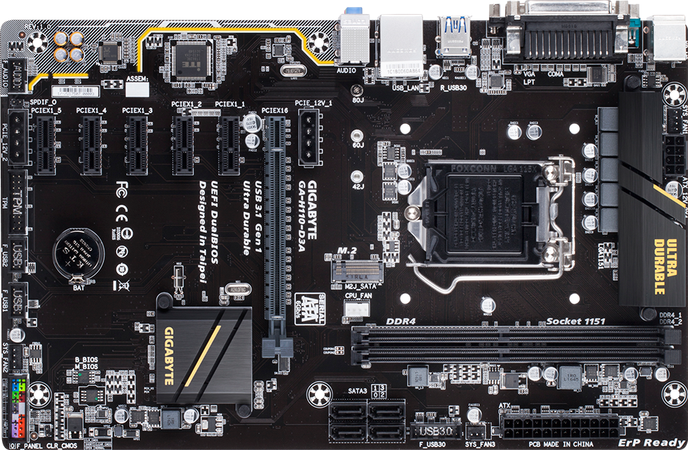 GA-H110-D3A (Rev. 1.0) マザーボード - GIGABYTE Japan