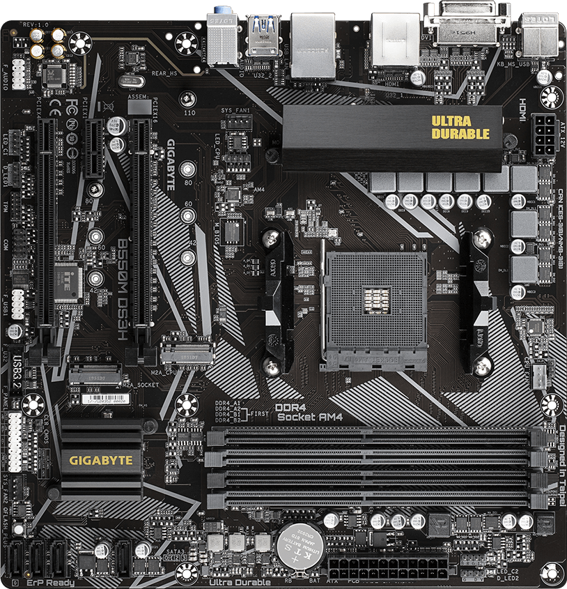 Gigabyte B550M DS3H manufacturer reference photograph
