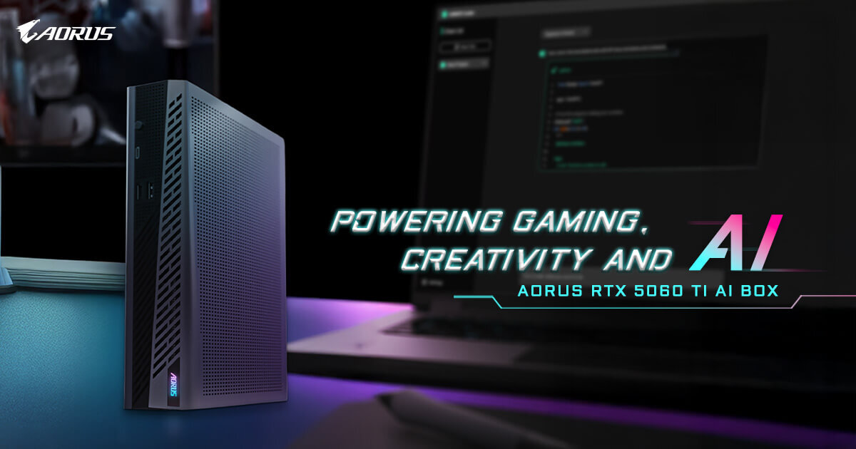 GIGABYTE Launches AORUS RTX 5060 Ti AI BOX eGPU to Unlock Desktop-class Power for Ultrabook Laptop