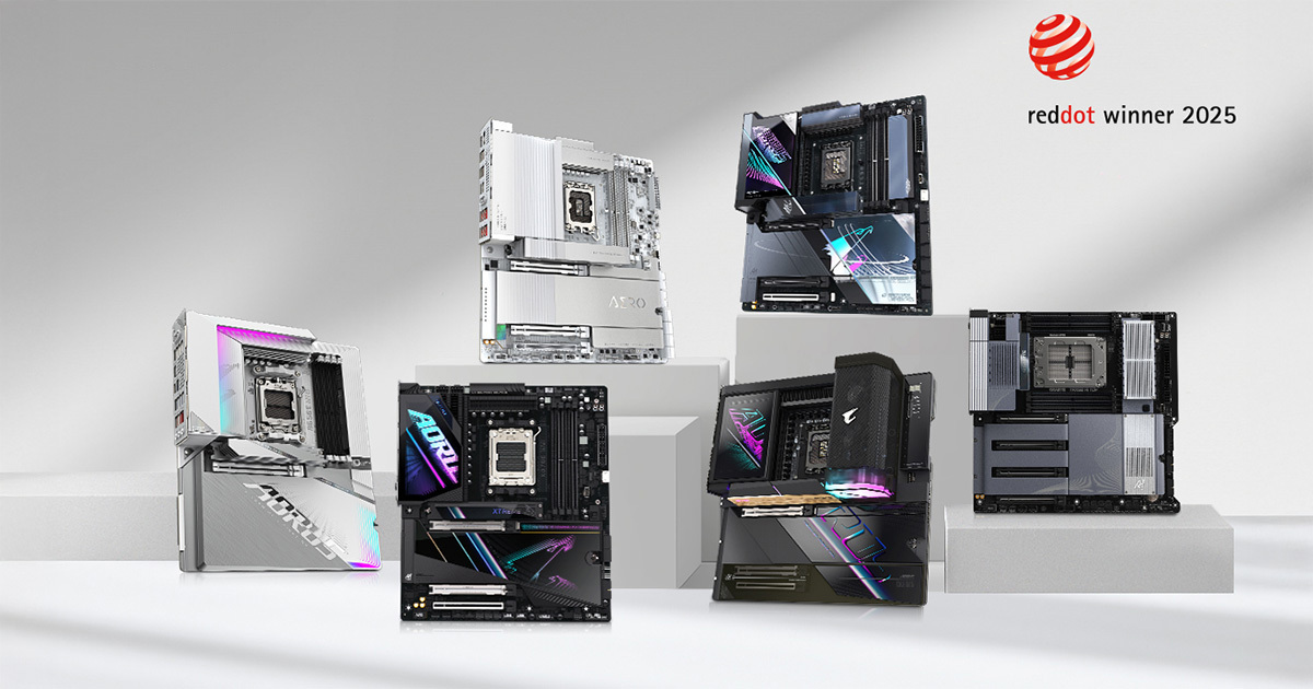 GIGABYTE Motherboards wurden bei den Red Dot Design Awards 2025 ausgezeichnet⁠