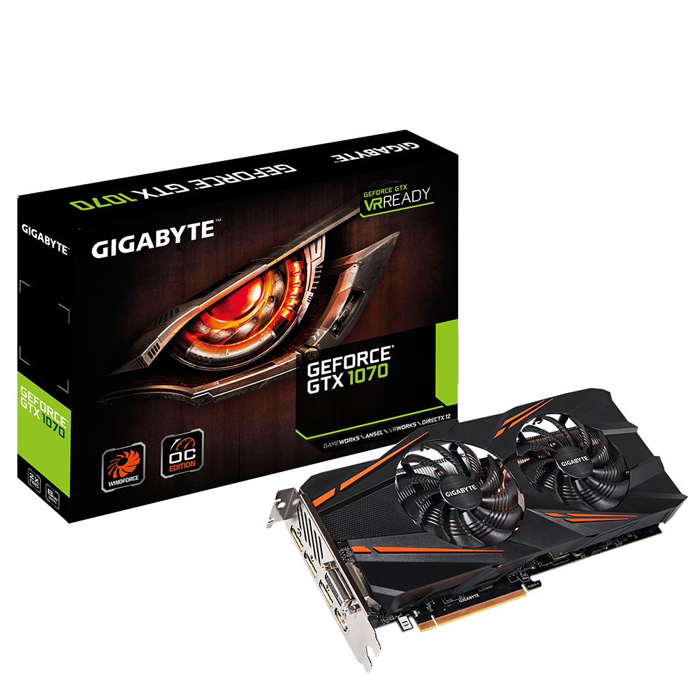 GeForce® GTX 1070 WINDFORCE OC 8G｜AORUS - GIGABYTE Nicaragua