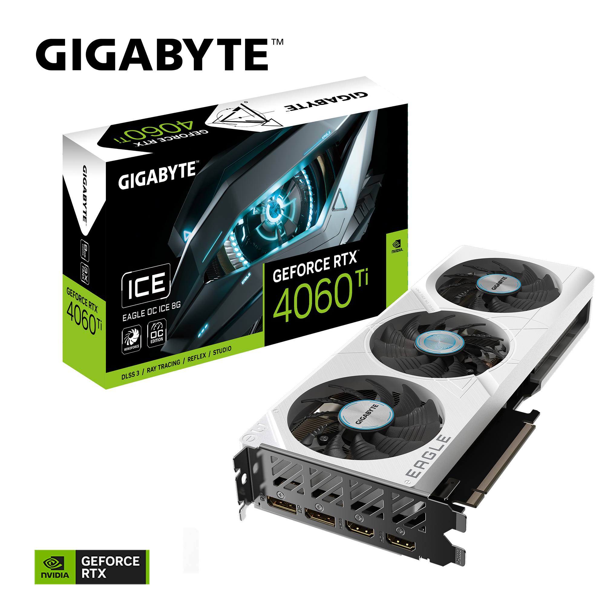 GeForce RTX™ 4060 Ti EAGLE OC ICE 8G｜AORUS - GIGABYTE Україна
