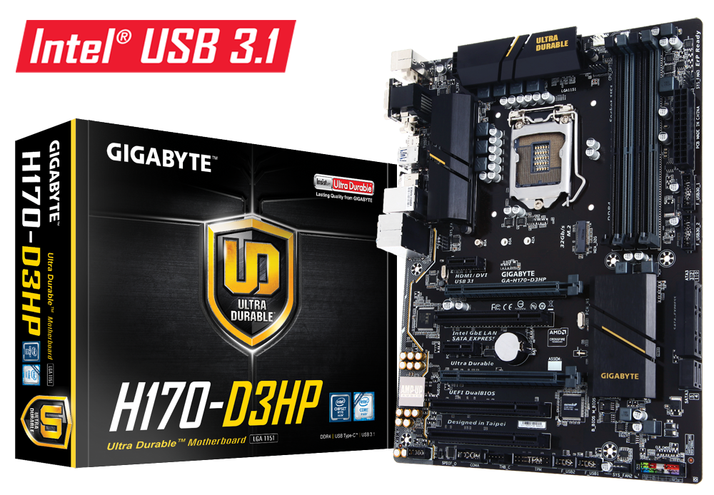 GIGABYTE ATX マザーボード GA-H170-D3HP