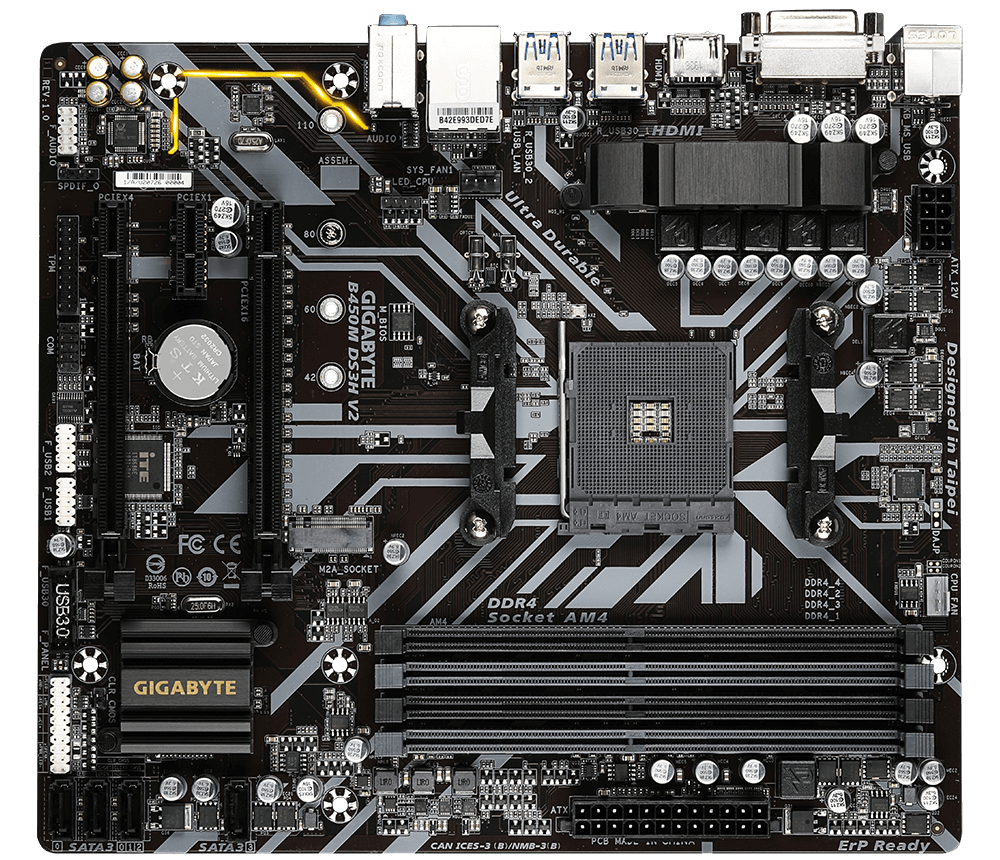 Gigabyte B450M DS3H V2 マザーボード B450M DS3H V2 (rev. 1.x) Key Features | Motherboard