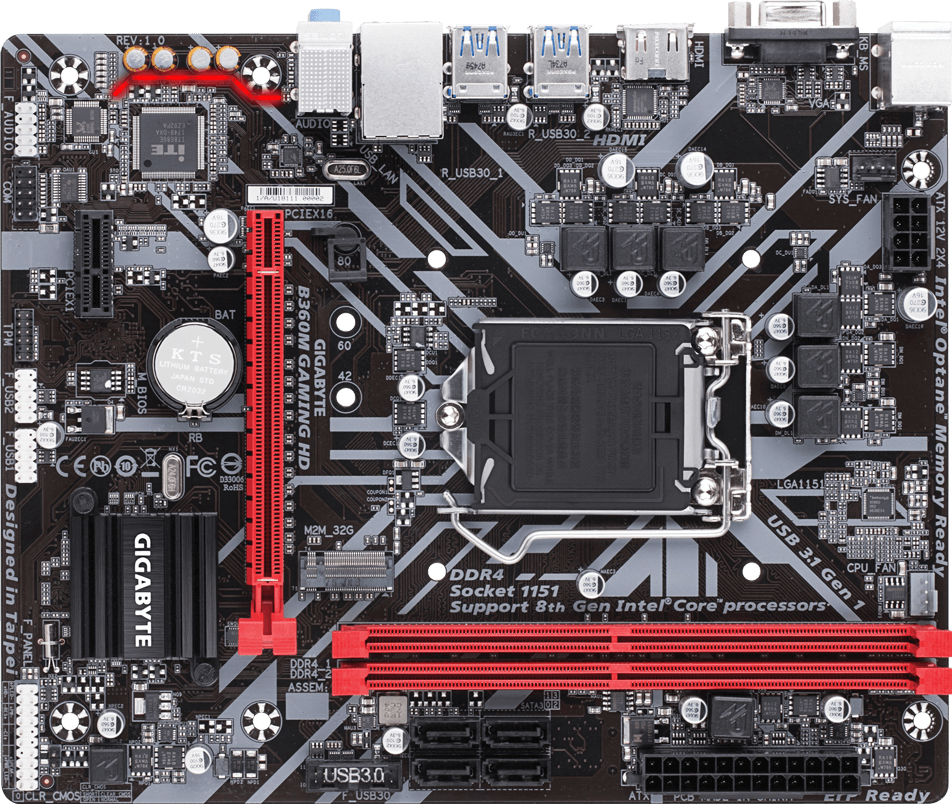 B360M GAMING HD (Rev. 1.0) Placas-mãe - GIGABYTE Brazil