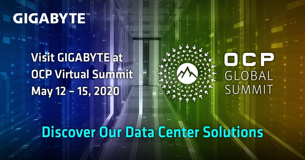 GIGABYTE brings three solutions for future data center to OCP Virtual Summit 2020