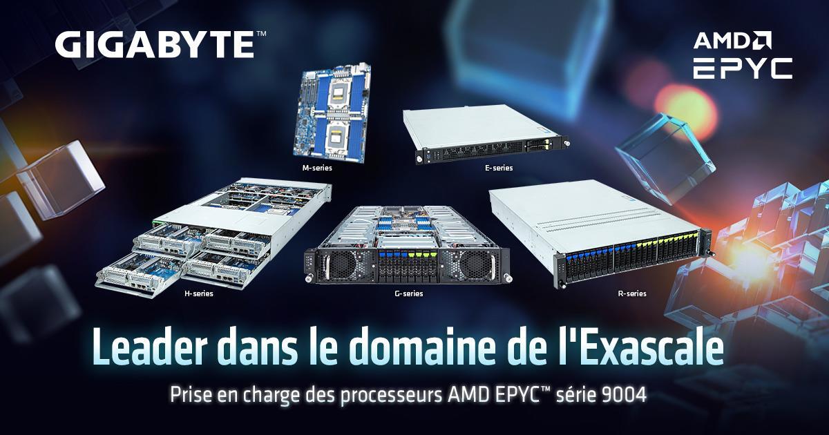 GIGABYTE fournit un éventail complet de solutions dédiées aux entreprises avec la gamme de processeurs AMD EPYC™ 9004