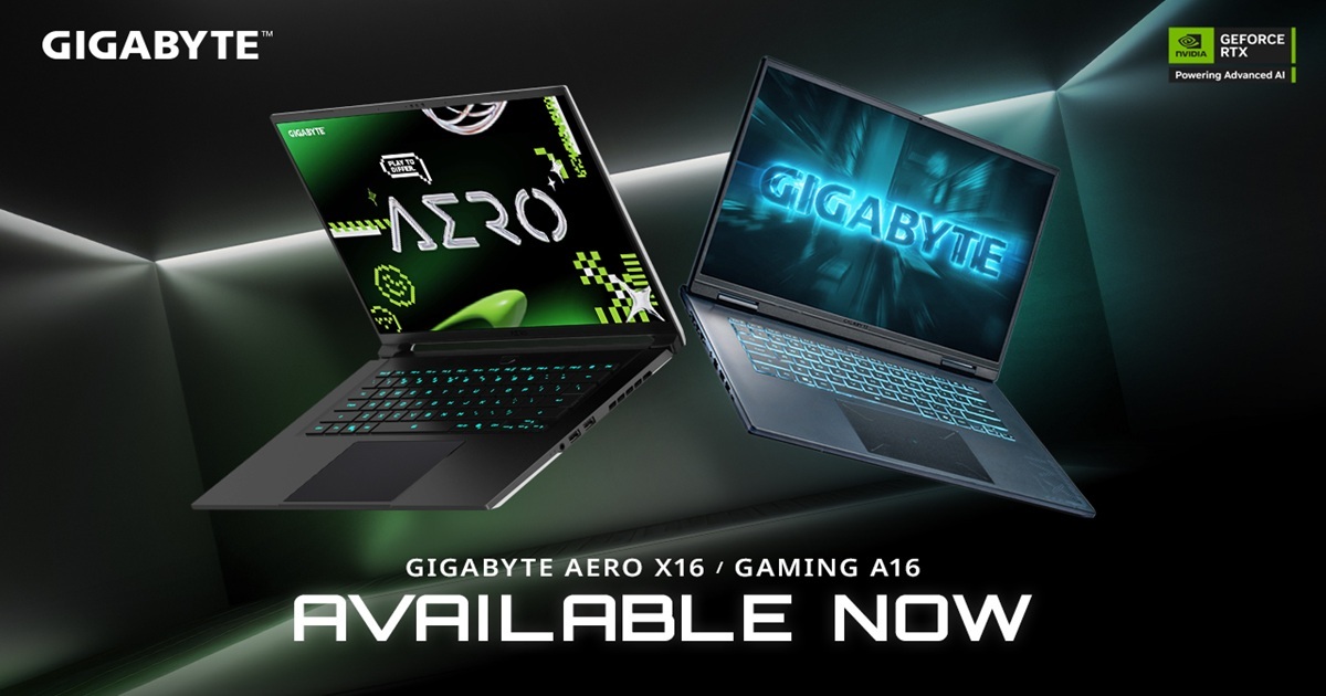GIGABYTE annonce officiellement la disponibilité de ses PC IA : GIGABYTE AERO X16 et GIGABYTE GAMING A16