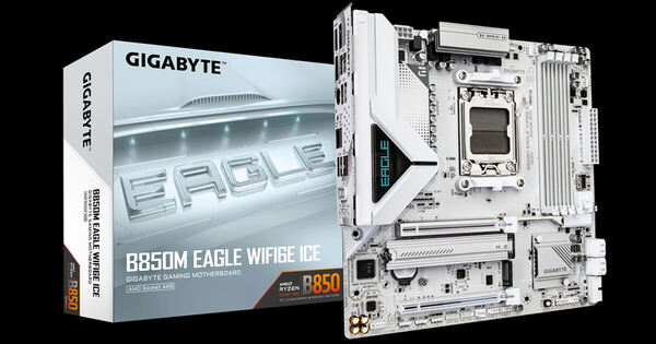 GIGABYTE EAGLE B850 ICE
白色 MicroATX マザーボード発売