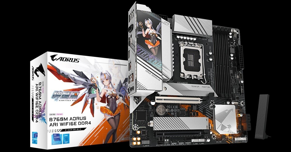 GIGABYTE AORUS 神鷹凛
B760 Gen5 DDR4 対応マザーボード発売