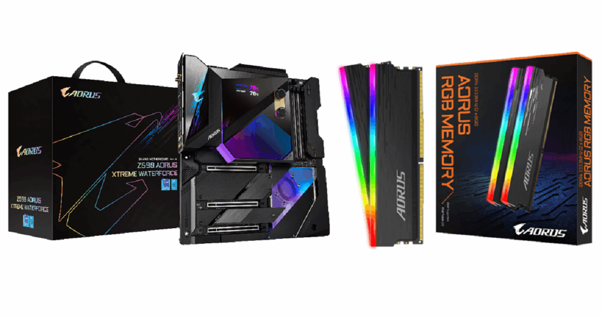 GIGABYTE AORUS Z590 水冷マザーボードおよび DDR4 メモリ新製品